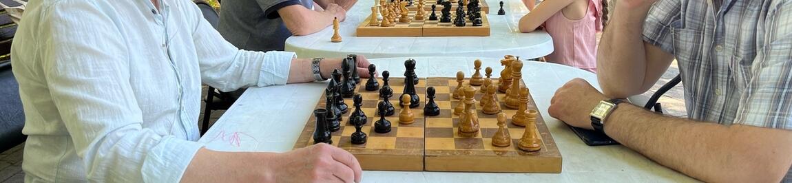 Сеанс одновременной игры в шахматы в сквере «Девичье поле»