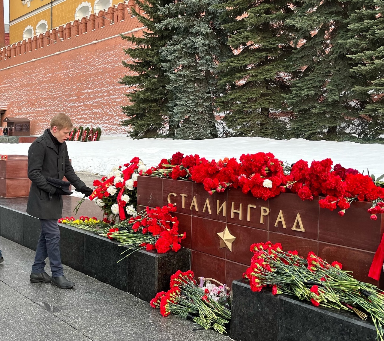 Посещение Аллеи городов Героев и городов воинской Славы у Кремлевской стены